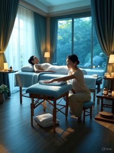 A serene spa room in Daejeon